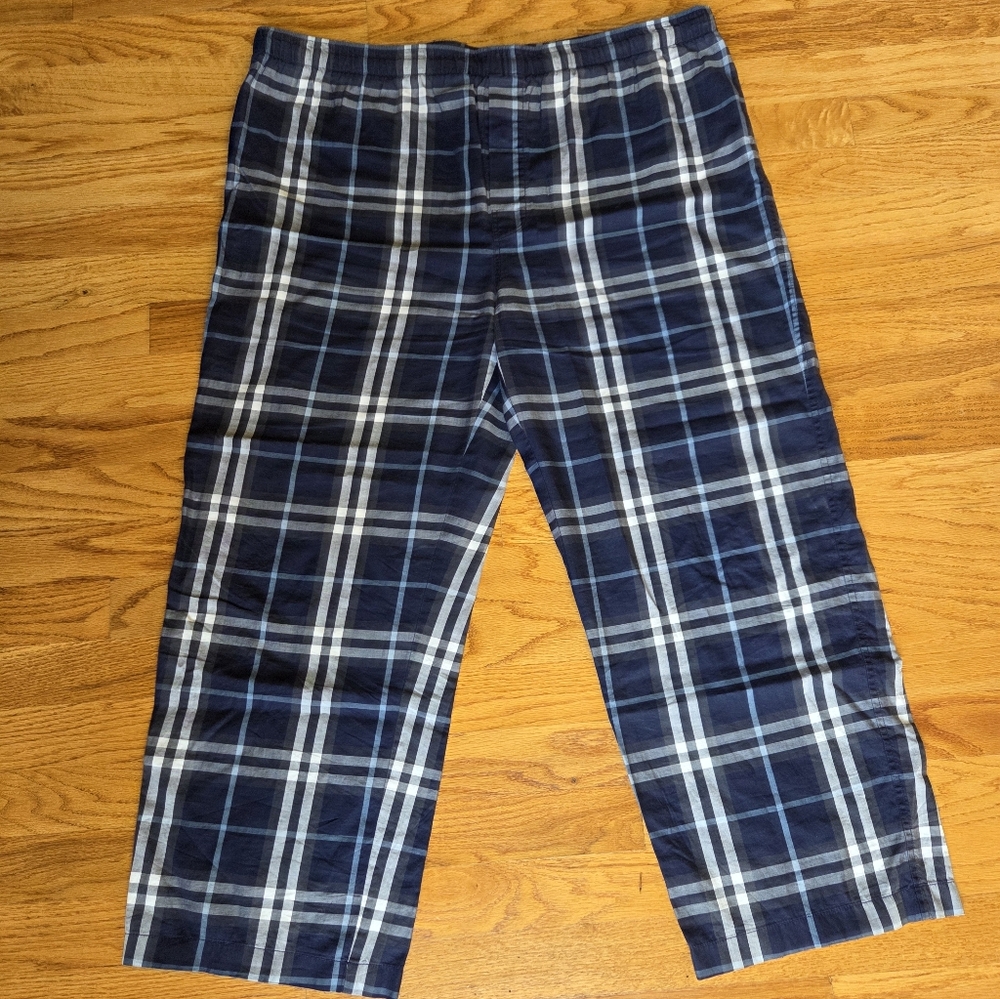 Burberry Blue Plaid Pajama Pants